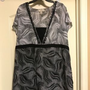 EUC Venezia Black and White Tunic 26/28